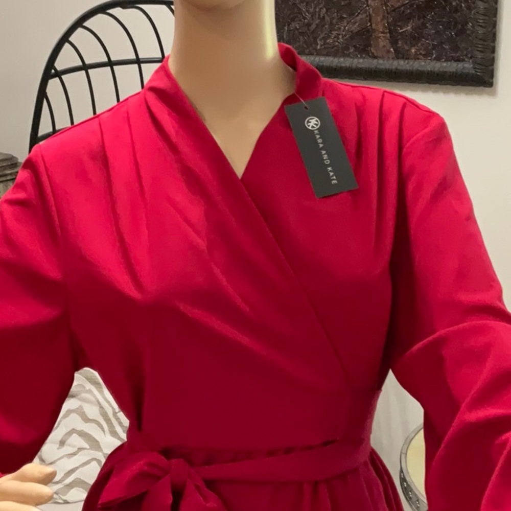 Red Wrap Tunic size XL. NWT - Picture 3 of 9